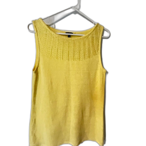 A-line Knit Crochet Lace Tank Top, Black